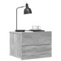 Mesitas de noche 2 uds contrachapada gris Sonoma 40x30x30 cm