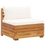 Muebles de jardín 2 piezas con cojines madera maciza de acacia de vidaXL, Sofás modulares de exterior - Ref: Foro24-316085, P...