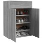 Mueble zapatero de madera contrachapada gris Sonoma 60x35x84 cm