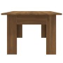 Mesa de centro madera contrachapada marrón roble 100x60x42 cm
