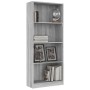 Estantería de 4 niveles contrachapada gris Sonoma 60x24x142 cm