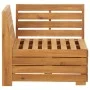 2-teiliges Gartenmöbel mit Kissen aus massivem Akazienholz von vidaXL, Modulare Sofas für den Außenbereich - Ref: Foro24-3160...