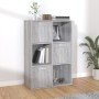 Mueble de almacenaje gris Sonoma 60x29,5x90 cm en Librerías y estanterías | Comprar online en Foro24