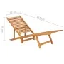 Solid teak wood sun lounger by vidaXL, Loungers - Ref: Foro24-316151, Price: 103,58 €, Discount: %
