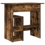 Escritorio de madera contrachapada roble ahumado 80x45x74 cm