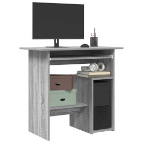 Escritorio de madera contrachapada gris Sonoma 80x45x74 cm Escritorio de madera contrachapada gris Sonoma 80x45x74 cm