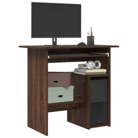 Escritorio de madera contrachapada roble marrón 80x45x74 cm Escritorio de madera contrachapada roble marrón 80x45x74 cm