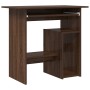 Escritorio de madera contrachapada roble marrón 80x45x74 cm