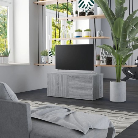 Mueble de TV madera contrachapada gris Sonoma 80x34x36 cm en Muebles TV | Comprar online en Foro24