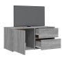 Mueble de TV madera contrachapada gris Sonoma 80x34x36 cm en Muebles TV | Comprar online en Foro24