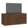 Mueble de TV madera contrachapada roble marrón 80x34x36 cm en Muebles TV | Comprar online en Foro24