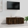 Mueble para TV madera contrachapada roble ahumado 80x34x30 cm en Muebles TV | Comprar online en Foro24