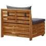 2-seater garden sofa with acacia solid wood cushions by vidaXL, Modular outdoor sofas - Ref: Foro24-316247, Price: 235,25 €, ...