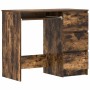 Escritorio de madera contrachapada roble ahumado 90x45x76 cm
