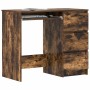 Escritorio de madera contrachapada roble ahumado 90x45x76 cm