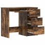 Escritorio de madera contrachapada roble ahumado 90x45x76 cm