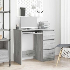 Escritorio de madera contrachapada gris Sonoma 90x45x76 cm Escritorio de madera contrachapada gris Sonoma 90x45x76 cm