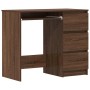 Escritorio de madera contrachapada roble marrón 90x45x76 cm