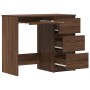 Escritorio de madera contrachapada roble marrón 90x45x76 cm