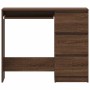 Escritorio de madera contrachapada roble marrón 90x45x76 cm