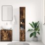Armario baño madera contrachapada roble ahumado 30x30x183,5cm