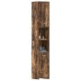 Armario baño madera contrachapada roble ahumado 30x30x183,5cm