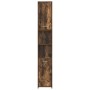 Armario baño madera contrachapada roble ahumado 30x30x183,5cm