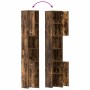 Armario baño madera contrachapada roble ahumado 30x30x183,5cm