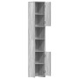 Armario de baño madera contrachapada gris Sonoma 30x30x183,5 cm