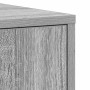 Armario de baño madera contrachapada gris Sonoma 30x30x183,5 cm
