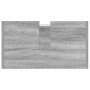 Armario de baño madera contrachapada gris Sonoma 60x33x60 cm