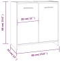 Armario de baño madera contrachapada gris Sonoma 60x33x60 cm
