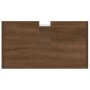 Armario de baño madera contrachapada marrón roble 60x33x60 cm