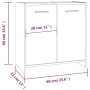 Armario de baño madera contrachapada marrón roble 60x33x60 cm