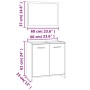 Set de muebles de baño madera contrachapada color roble ahumado