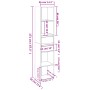 Estantería de madera de ingeniería gris Sonoma 36x30x171 cm