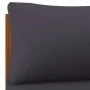 Ecksofa mit 2 dunkelgrauen Kissen aus massivem Akazienholz von vidaXL, Modulare Sofas für den Außenbereich - Ref: Foro24-3162...
