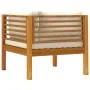Ecksofas 2 Stück cremeweiße Kissen Akazienholz von vidaXL, Modulare Sofas für den Außenbereich - Ref: Foro24-316279, Preis: 3...