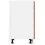 Mueble bajo con cajón "Lyon" roble ahumado 30x46x81,5 cm Madera