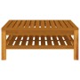 Gartenmöbel 3 Stück Kissen weiß cremefarbenes Akazienholz von vidaXL, Modulare Sofas für den Außenbereich - Ref: Foro24-31628...