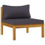 2-piece sofa set with dark gray acacia wood cushions by vidaXL, Modular outdoor sofas - Ref: Foro24-316282, Price: 292,94 €, ...