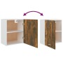 Armario colgante "Lyon" de, roble ahumado, 50x31x60 cm, madera
