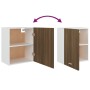 Armario colgante "Lyon" roble marrón 50x31x60 cm madera de