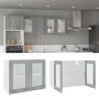 Vitrina colgante "Lyon" gris Sonoma 80x31x60 cm madera de
