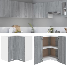Armario esquinero colgante "Lyon" gris Sonoma 57x57x60 cm