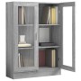 Vitrina madera contrachapada gris Sonoma 82,5x30,5x115 cm