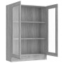 Vitrina madera contrachapada gris Sonoma 82,5x30,5x115 cm