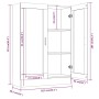 Vitrina madera contrachapada gris Sonoma 82,5x30,5x115 cm