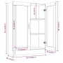 Vitrina madera contrachapada roble marrón 82,5x30,5x115 cm