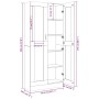 Vitrina madera contrachapada roble ahumado 82,5x30,5x185,5 cm